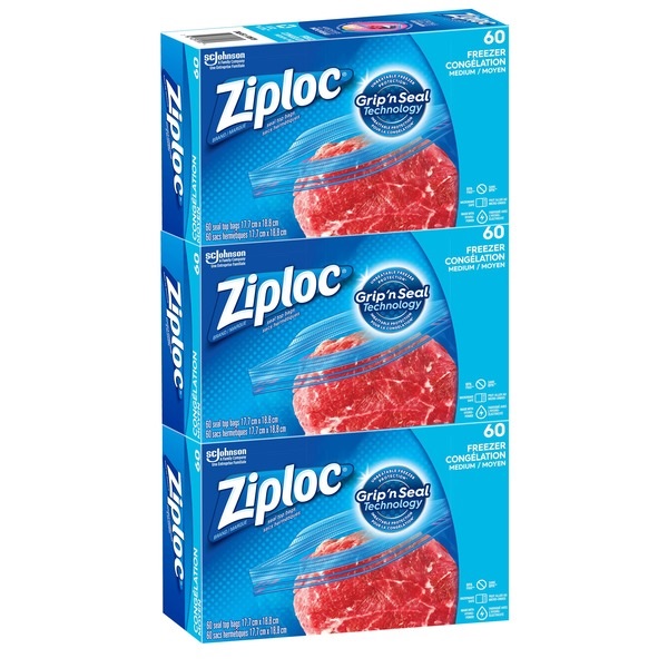 Ziploc Seal Top Freezer Bag, Gallon, 38count, 4pack, 55 OFF